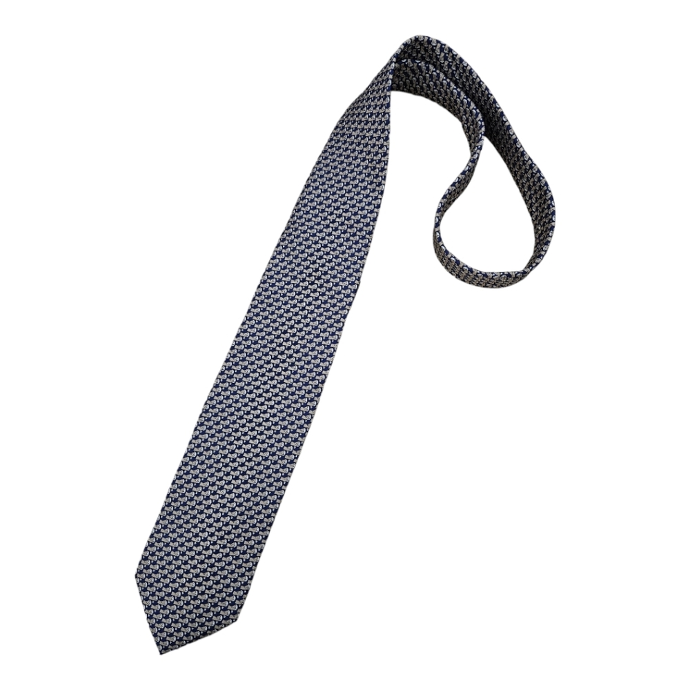 🆕DUNHILL Blue Art Silk LUXURY Tie ITALY